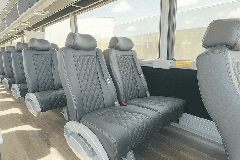 interior of Coach Bus Layton charter bus