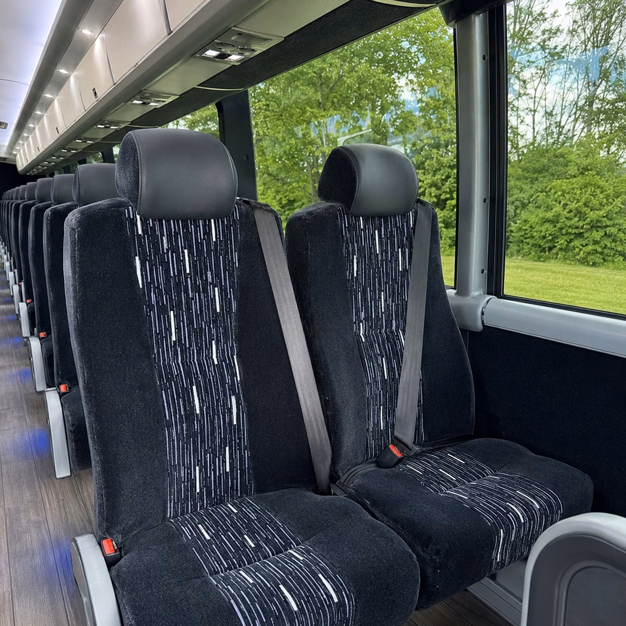 56 passenger charter bus interior